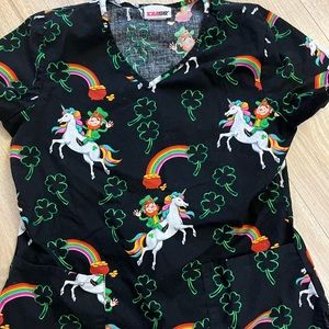 Scrub Star Leprechaun St Patrick’s Day Shirt